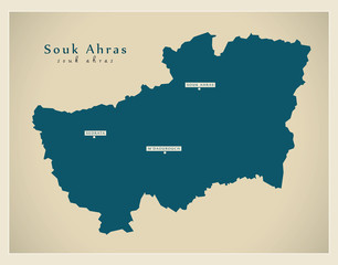 Modern Map - Souk Ahras DZ