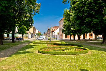 Fototapeta na wymiar Town of Bjelovar park and square