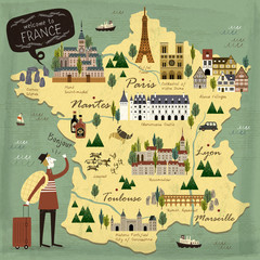 France travel concept map © JoyImage