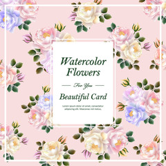 attractive floral card template