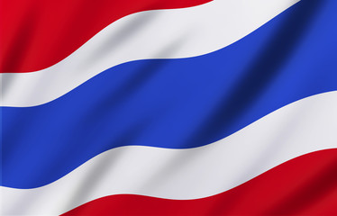 Thailand Flag silk fabric background