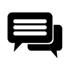 Speech bubble icon Illustration symbol design