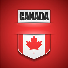 Canada flag shield