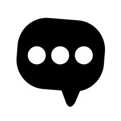 Speech bubble icon Illustration symbol design