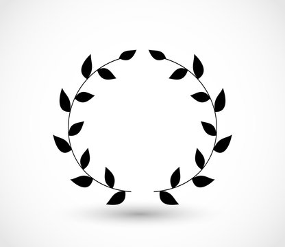 Laurel round/elypse frame vector