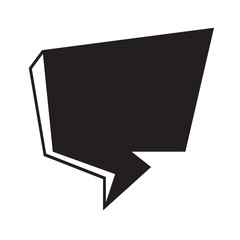 Speech bubble icon Illustration symbol design