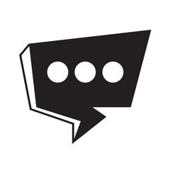 Speech bubble icon Illustration symbol design