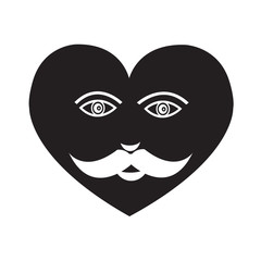 Heart Face Emotion Icon Illustration sign design