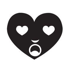 Heart Face Emotion Icon Illustration sign design