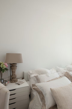Interior, pillows of a bed comfortable