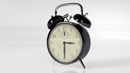 Alarm clock, instrument of time isolated on white background