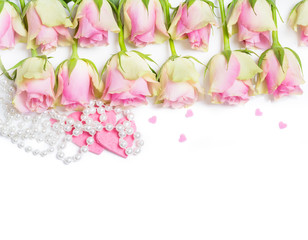 Rosen, Herzen, Perlenkette, Valentinstag
