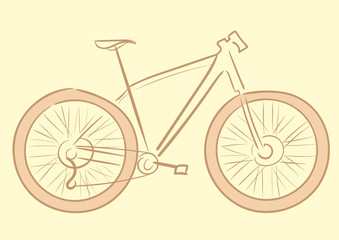 Bicycle brown silhouette