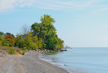 Lake Erie shoreline at  Point Pelee National Park, Ontario 