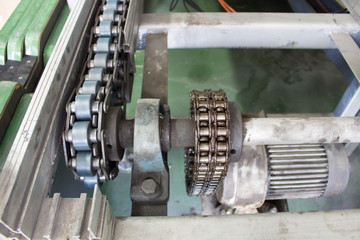 Conveyors drive shaft and motor for assembly line