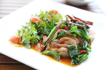 Roasted duck fillet with berry sauce