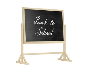 Fototapeta premium Back to School concept. Blackboard, chalkboard isolated on white