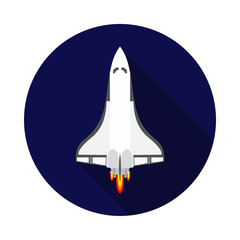flat icon space Shuttle