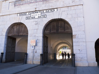 Casemates Square on the Rock of Gibraltar at the entrance to the Mediterranean Sea