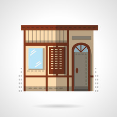 Storefronts flat color vector icon. Post office