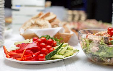  fresh vegetables and salad