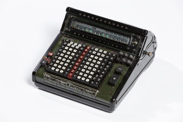 Obsolete calculator, old calculator.