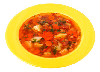 bean soup in a bowl