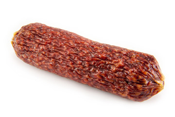 salami isolated on a white background