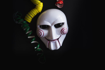 Fototapeta na wymiar abstract still life of masks representing the celebration of Carnival
