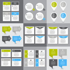 Big Set of Infographic Banner Templates for Your Business Vector