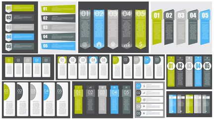 Big Set of Infographic Banner Templates for Your Business Vector