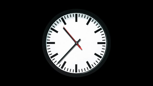 Uhr Zeitraffer. Transparenter Hintergrund.