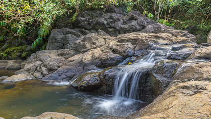 Naklejka na ściany i meble Waterfall on Maui, Hawaii, USA