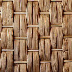 Woven reed / wood - abstract background texture.