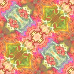 Kaleidoscopic wallpaper tiles