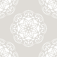 Oriental classic pastel pattern. Seamless abstract background