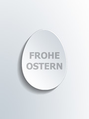 Abstract white oval Happy Easter Egg symbol