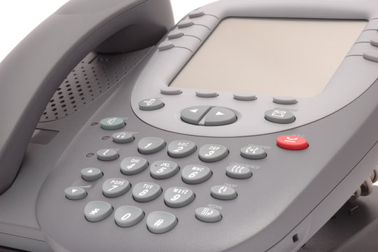 Modern office system phone with large LCD screen
