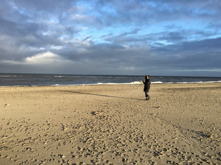 Frau am Strand