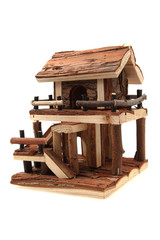 natural wooden house toy