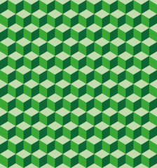 Fototapeta premium Green cubes seamless texture, illustration 