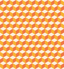 Orange cubes seamless texture, illustration 