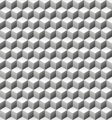 Gray stone cubes seamless texture, illustration 