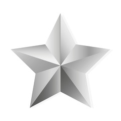 Silver star illustration isolated object
