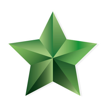 Emerald star illustration isolated object