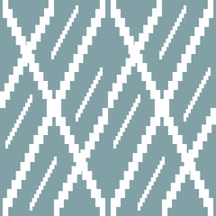 Seamless knitted pattern in white and muted blue colors