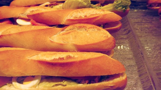 sandwichs en vitrine