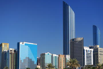 Fototapeta na wymiar Skyscrapers of Abu-Dhabi