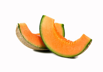 cantaloupe isolated on white background