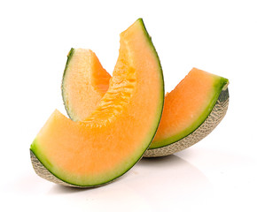 cantaloupe isolated on white background